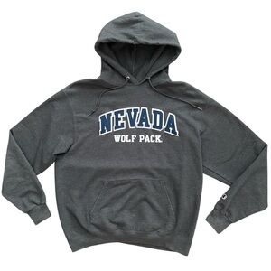 Champion Nevada Wolf Pack Charcoal Gray Hoodie Sweatshirt